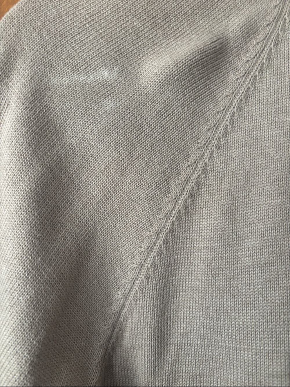 Chico's Taupe Knit Open-Front Coatigan with Gold Zippers - Picture 8 of 9